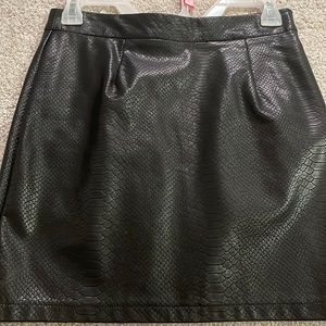 Black Leather Skirt